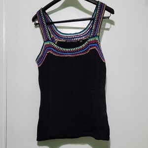 Chic Black and Blue Tank Top for Versatile Wear